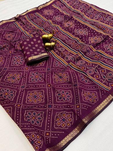 Vastrangan bandhani print surat ki saree price